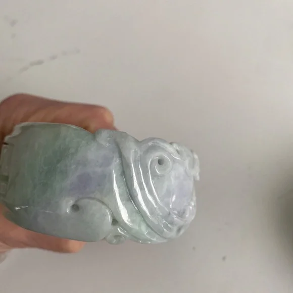 Jade 1 1/2” bangle bracelet 2 3/4” citcfrance - Picture 5 of 6